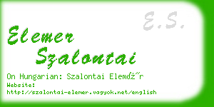 elemer szalontai business card